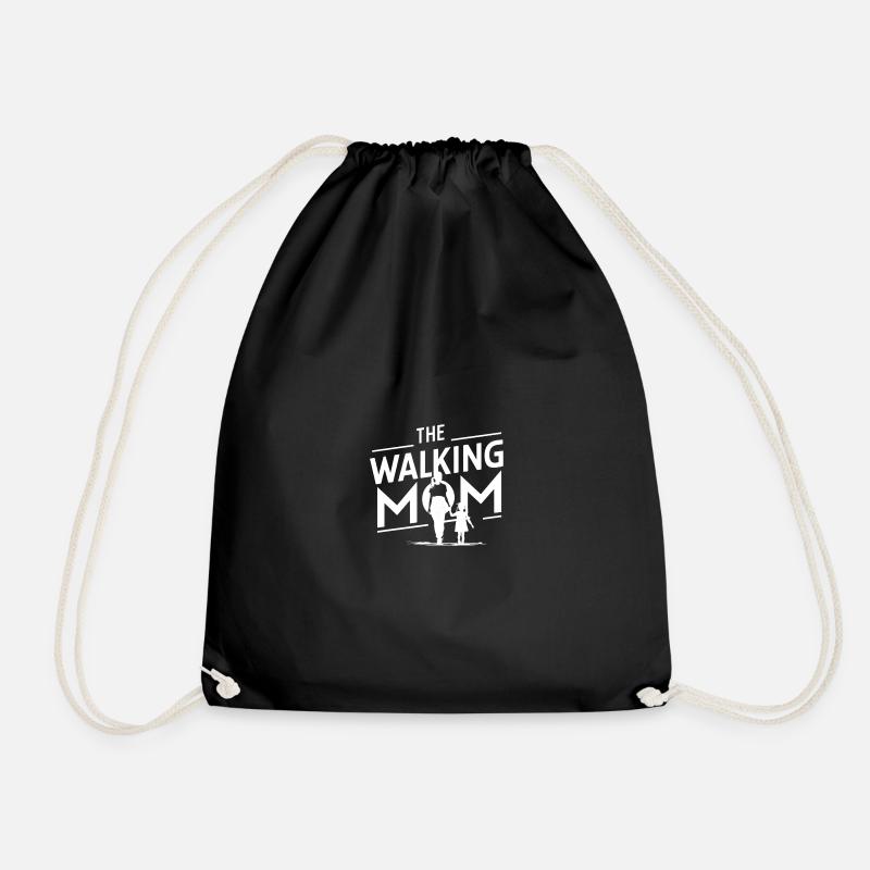 Single mom - Drawstring Bag - black