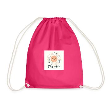 Eine zufriedene Sonne - Turnbeutel - Fuchsia - Vorne