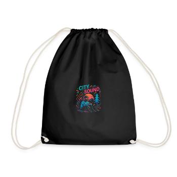 CITY SOUND - Drawstring Bag - black - Front