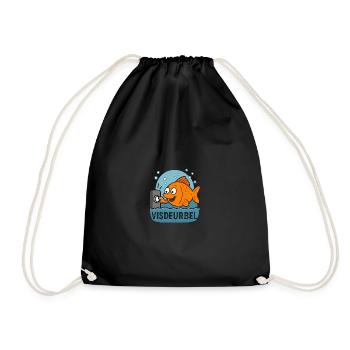 Pêche Fun Poisson Sonnette Dessin Animé Design - Sac de sport léger - noir - Devant