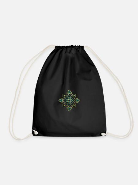 Oriental Pattern - Drawstring Bag - black