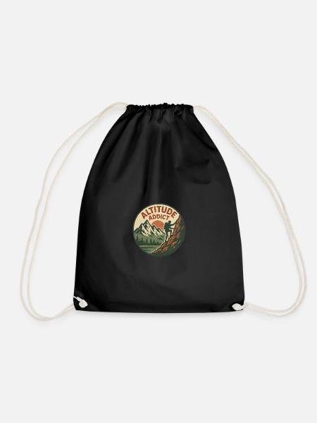 Altitude Addict - Drawstring Bag - black