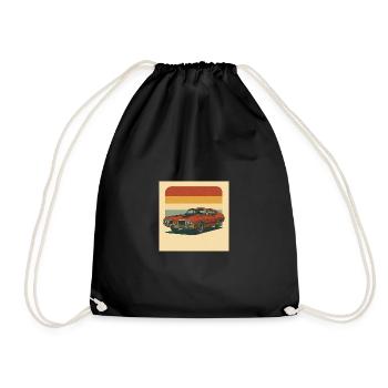 Muscle Car rétro Salutation au soleil Design - Sac de sport léger - noir - Devant