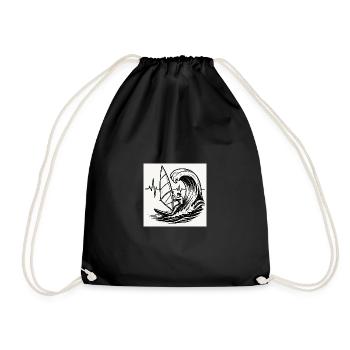 Surfeur - Sac de sport léger - noir - Devant