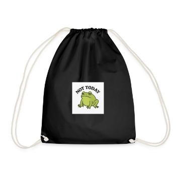 Drôle de grenouille avec texte de déclaration - Sac de sport léger - noir - Devant