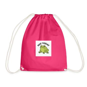 Funny frog with statement text - Drawstring Bag - fuchsia - Front