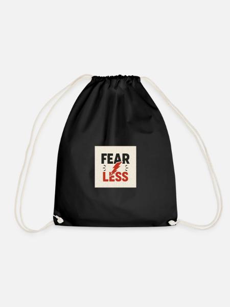 Motivational Power Shock Design - Drawstring Bag - black