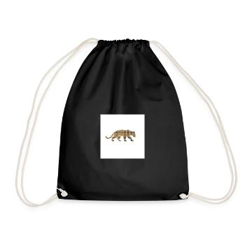 VisionWear Panther Plaid – Luxuriöses Musterdesign - Turnbeutel - Schwarz - Vorne