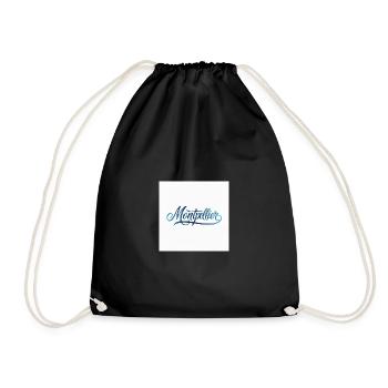 Montpellier Hand Lettering Design - Drawstring Bag - black - Front