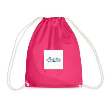 Montpellier Hand Lettering Design - Drawstring Bag - fuchsia - Front