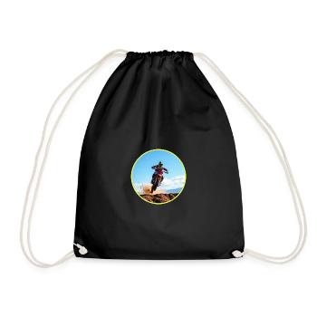 Motocross colour logo - Yellow - Drawstring Bag - black - Front
