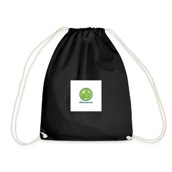 Plantpower Green Thumb Logo - Drawstring Bag - black - Front