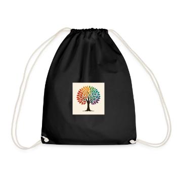 Illustration de l’arbre arc-en-ciel - Sac de sport léger - noir - Devant