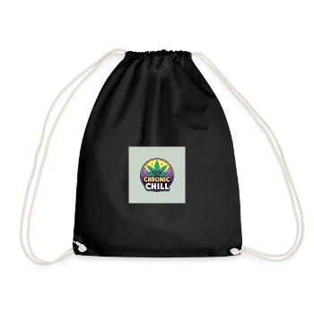 Logo de la feuille de cannabis Chronic Chill - Sac de sport léger - noir - Devant