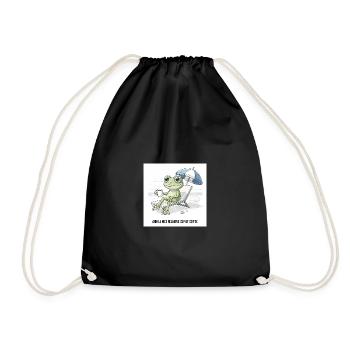 Frosch Strand Kaffee Chill - Turnbeutel - Schwarz - Vorne