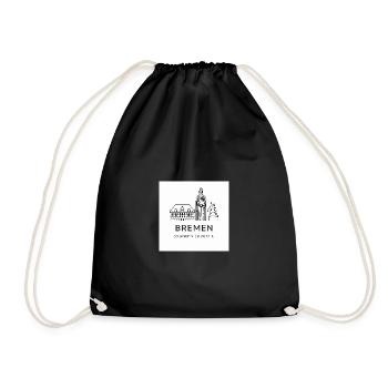 Silhouette d’art lineal de Brême - Sac de sport léger - noir - Devant