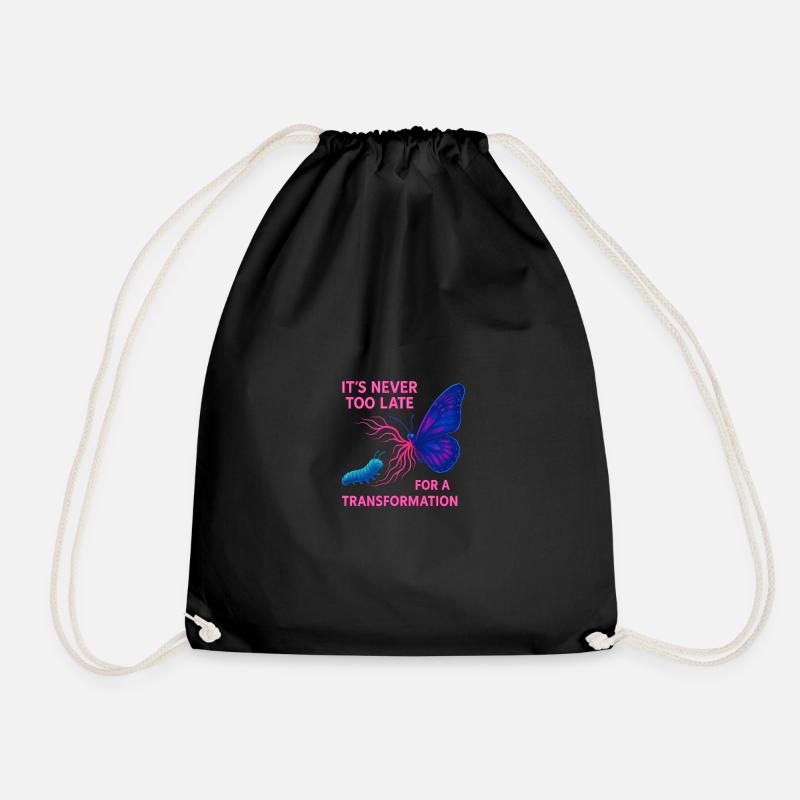 Neon Butterfly – It’s Never Too Late - Turnbeutel - Schwarz