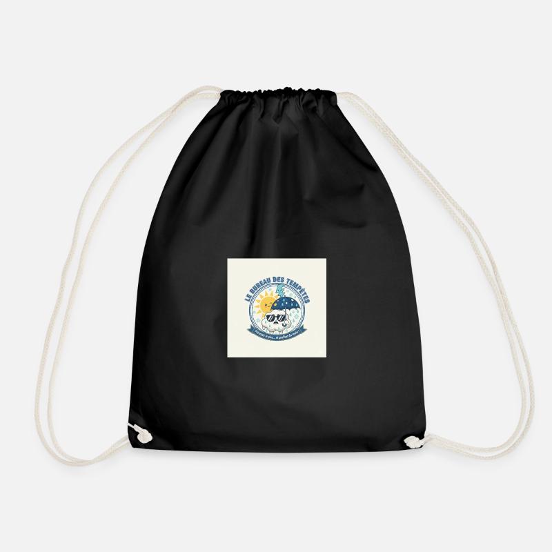 The Bureau of Storms - Sun and Rain - Drawstring Bag - black