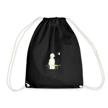 Vue du papillon - Sac de sport léger - noir - Devant