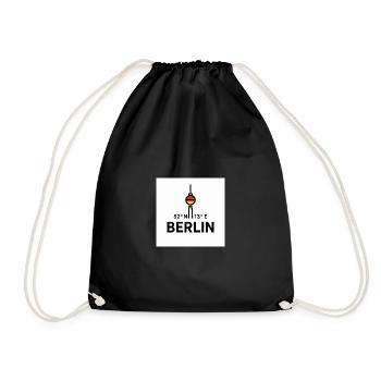 Illustration des coordonnées de la tour de télévision de Berlin - Sac de sport léger - noir - Devant