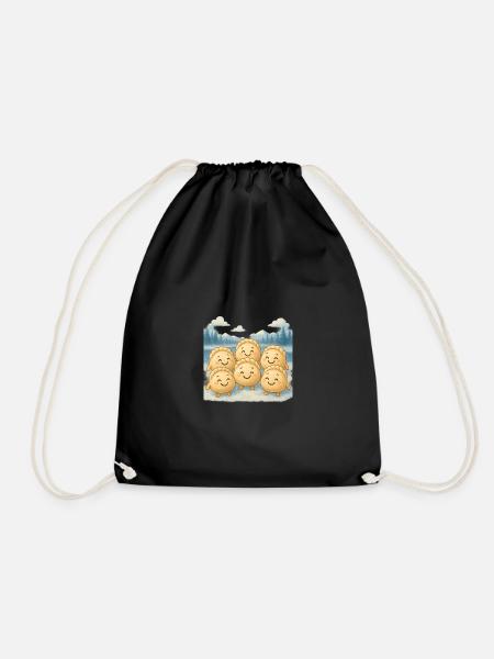 Pelmeni Further North - Drawstring Bag - black