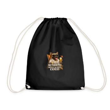 Expert Retraté Relaxation Bulldog - Drawstring Bag - black - Front