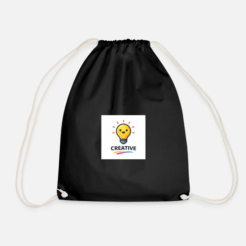Kreatives Lichtblitz Design - Turnbeutel - Schwarz