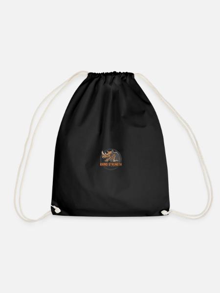 Rhino Strength-No Excuses Gym - Drawstring Bag - black