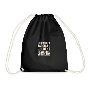 Je ne suis pas antisocial, tu es très agaçant - Sac de sport léger - noir - Devant