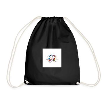 Conception musicale colorée pour casques - Sac de sport léger - noir - Devant