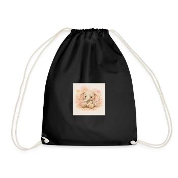 Elephant de la laine - Sac de sport léger - noir - Devant