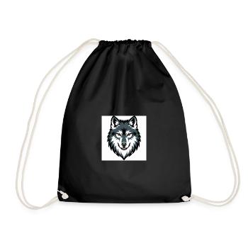 Wolf Graphic Emblem - Turnbeutel - Schwarz - Vorne
