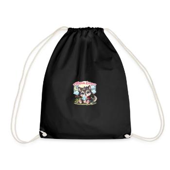 Moon Lover – Loup-Garou Kawaï sous la Lune - Sac de sport léger - noir - Devant