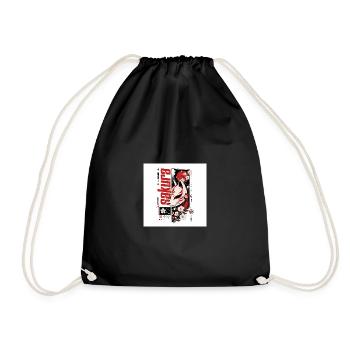Streetwear Design "Sakura Kitsune" - Turnbeutel - Schwarz - Vorne