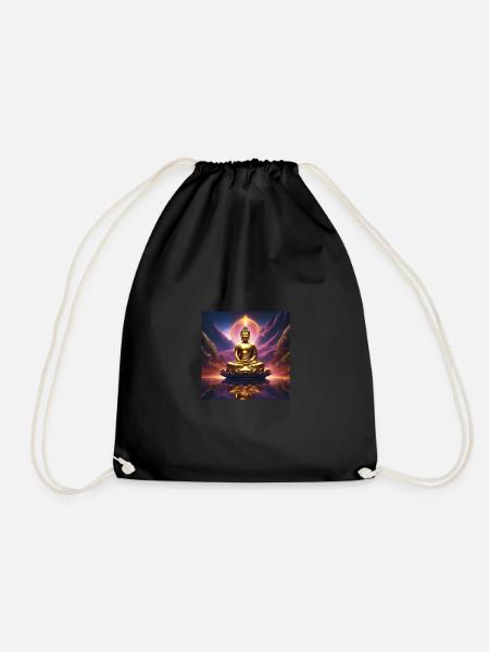 Buddha - Drawstring Bag - black