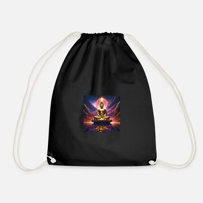 Buddha - Drawstring Bag - black