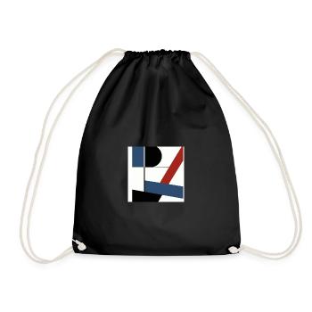 BAUHAUS STYLE MODERN ART STYLE ABSTRAKT ABSTRACT - Turnbeutel - Schwarz - Vorne