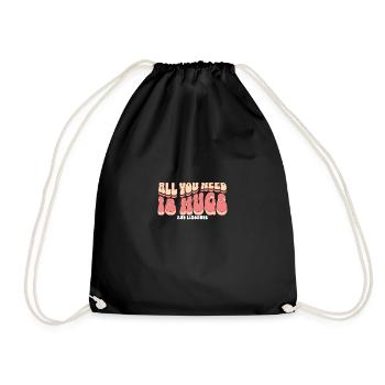 hugs and limonade love geschenk idee liebe - Turnbeutel - Schwarz - Vorne