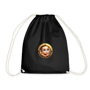 Baby in sale - Drawstring Bag - black - Front