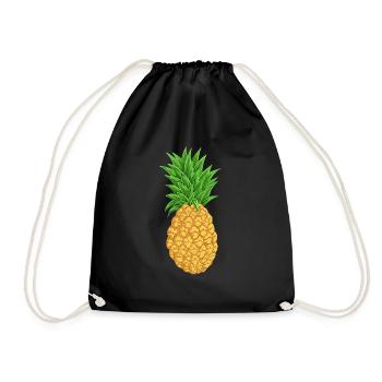 Pineapple - Drawstring Bag - black - Front