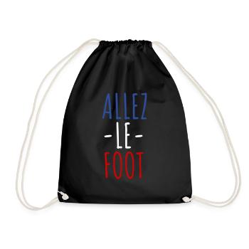ALLEZ LE FOOT Humour de Footballeur - Sac de sport léger - noir - Devant