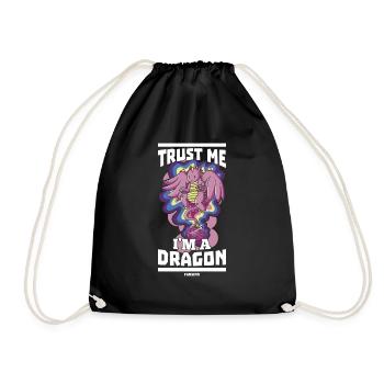 Trust Me I'm A Dragon - Turnbeutel - Schwarz - Vorne