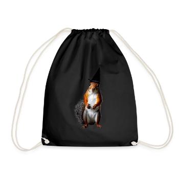 Écureuil Halloween mignon drôle animal automne 2 - Sac de sport léger - noir - Devant
