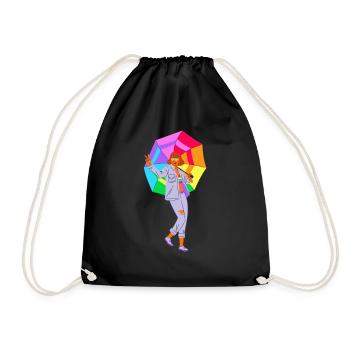 Lgbtq Women Flag LGBTQ - Drawstring Bag - black - Front
