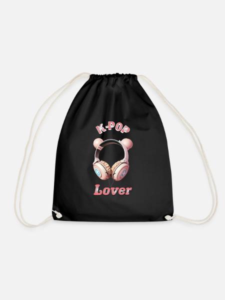 Kawaii Helm Anime K-Pop - Turnbeutel - Schwarz