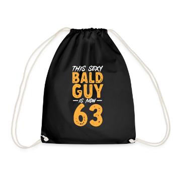 Bald Head Baldness Beard Bald Head - Drawstring Bag - black - Front