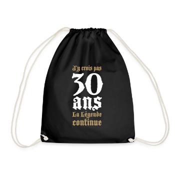30 ans la légende continue - Sac de sport léger - noir - Devant
