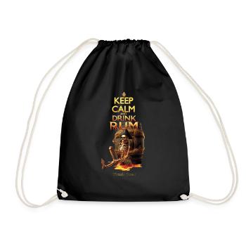 keepcalm RUM trinken - Turnbeutel - Schwarz - Vorne