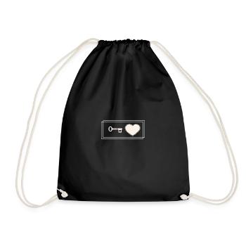 Cœur avec clé - Sac de sport léger - noir - Devant