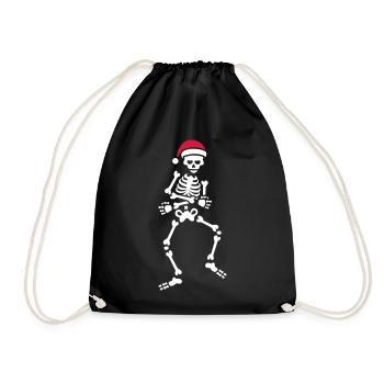 Skibidi challenge meme squelette noël danse - Sac de sport léger - noir - Devant